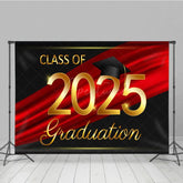 Aperturee - Aperturee Black Red Ribbon Celebrate Grad Ceremony Backdrop